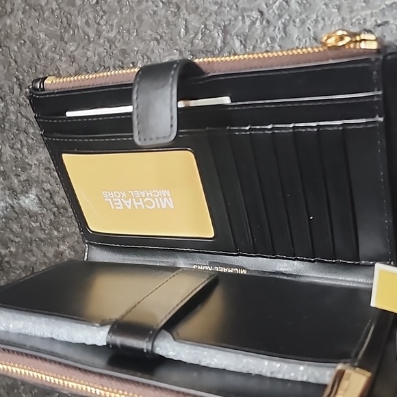 RARE! Michael Kors Logo & Leopard Animal Print Wallet BNWT - Picture 3 of 4